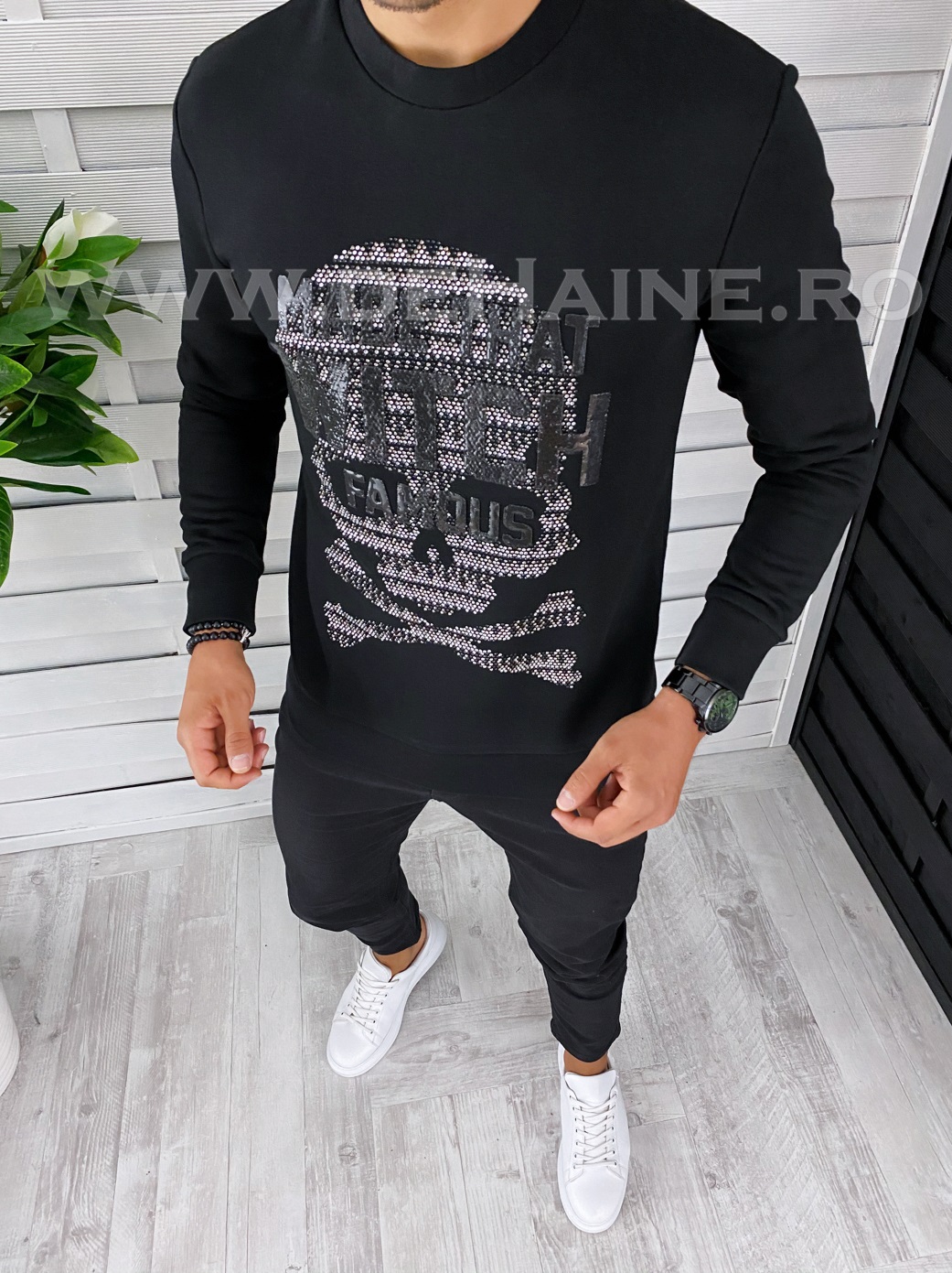 Bluza barbati neagra slim fit vagabond 2733 i19-4